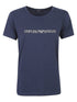 Emporio Armani Logo Cotton Jersey T-Shirt Blue