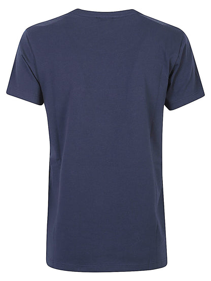 Emporio Armani Logo Cotton Jersey T-Shirt Blue