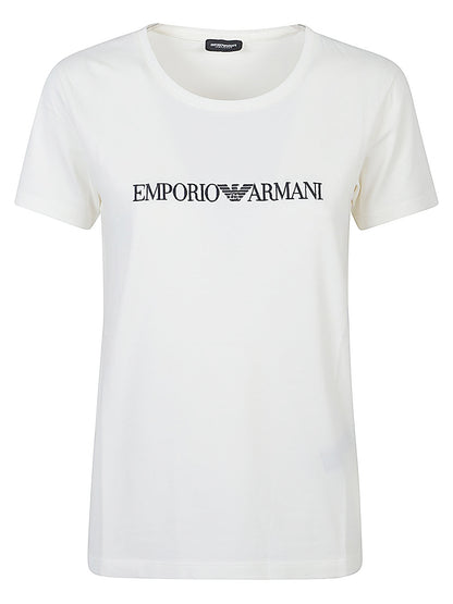 Emporio Armani Logo Cotton-Jersey T-shirt White