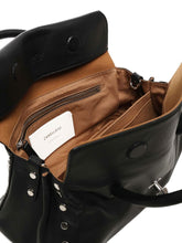 Zanellato Dotta Saeta Small Studded Leather Handbag Black