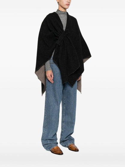 Emporio Armani Wool Cape Black black