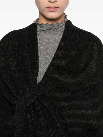 Emporio Armani Wool Cape Black black
