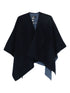 Emporio Armani Wool Cape in Blue