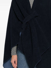 Emporio Armani Wool Cape in Blue