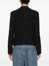 Emporio Armani Lurex Single-Breasted Wool-Blend Blazer Black Black