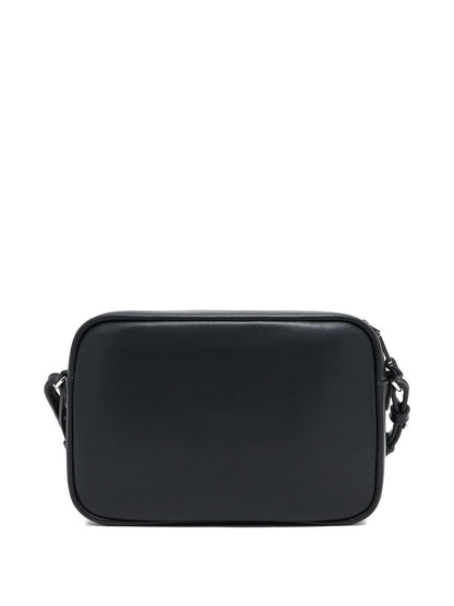 Emporio Armani Quilted Bovine Leather Clutch Bag Black