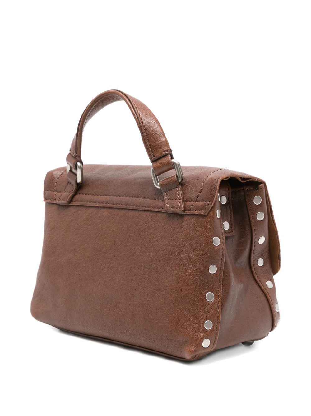Zanellato Postina Baby Leather Top Handle Bag Brown