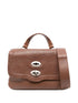 Zanellato Postina Baby Leather Top Handle Bag Brown