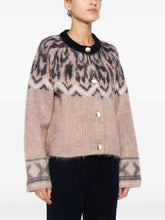 Forte Forte Wool Jacquard Patterned Cardigan Brown brown