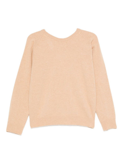 Maison Margiela Crewneck Wool Fine Knit Sweater Camel