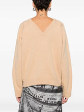 Maison Margiela Crewneck Wool Fine Knit Sweater Camel