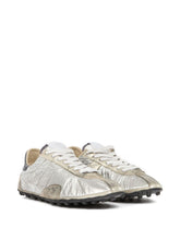 Maison Margiela Quilted Silver-Tone Sprinters Sneakers White