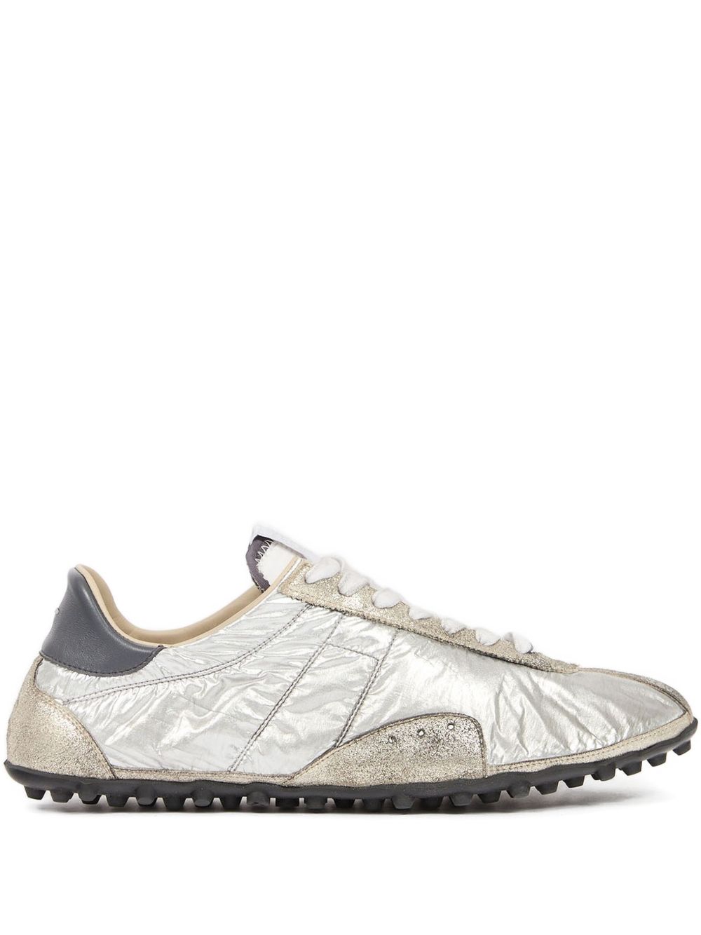 Maison Margiela Quilted Silver-Tone Sprinters Sneakers White