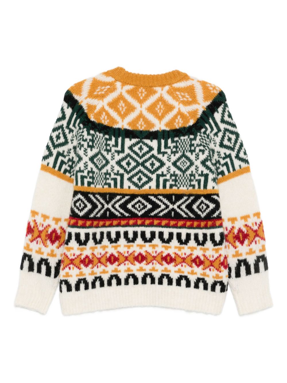 Semicouture Jacquard Crew-Neck Wool-Blend Sweater MultiColour MultiColour