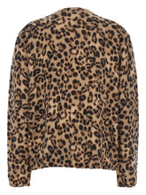 Semicouture Leopard-Print Wool-Cashmere Crewneck Jumper Brown
