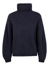 Semicouture Roll-Neck Ribbed Wool-Cashmere Sweater Grey