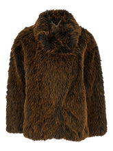 Semicouture Carol Faux-Fur Jacket Brown