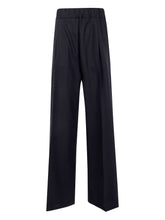 Semicouture Pleated Wool Wide-Leg Trousers Black Black