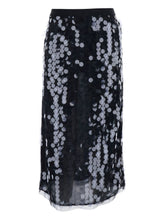 Semicouture Sequin-Embellished Midi Skirt Black