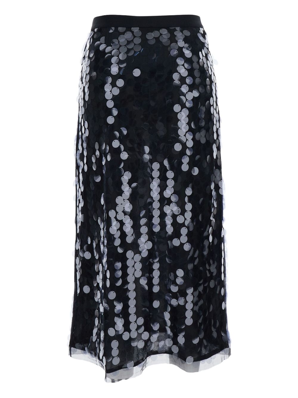 Semicouture Sequin-Embellished Midi Skirt Black