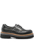 Woolrich Flat Leather Boat Shoes Black