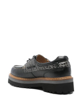 Woolrich Flat Leather Boat Shoes Black