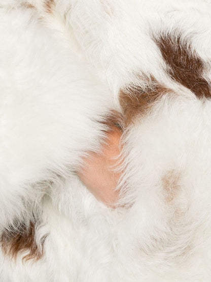 Zimmermann Light Beige Polka Dot Shearling Jacket Beige