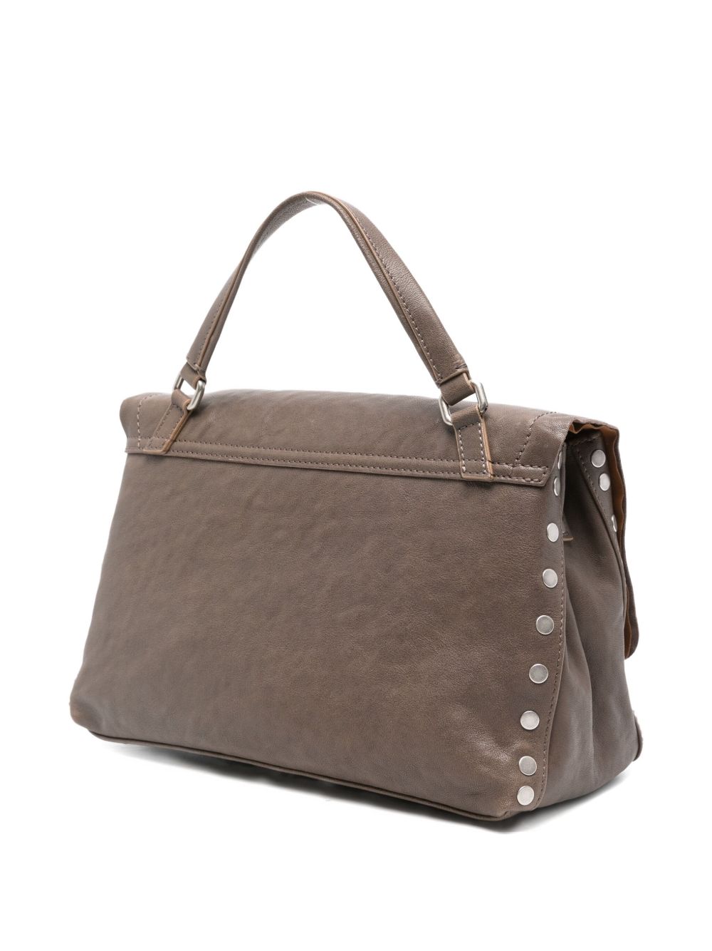 Zanellato Postina Baby Leather Top Handle Bag Grey