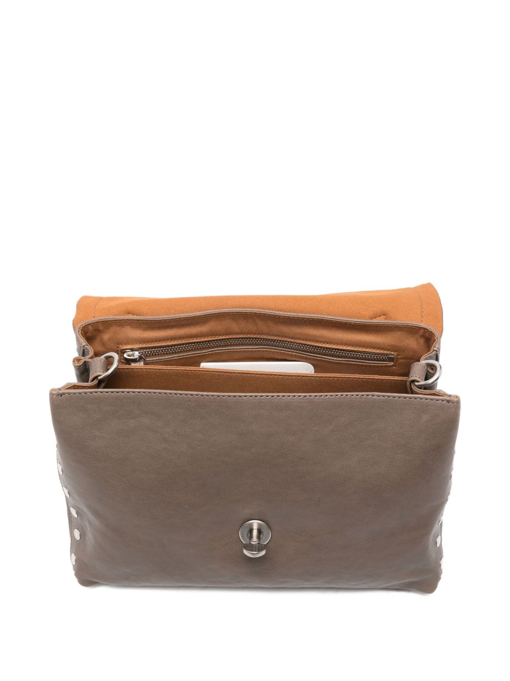 Zanellato Postina Baby Leather Top Handle Bag Grey