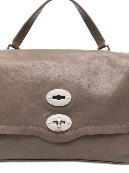 Zanellato Postina Baby Leather Top Handle Bag Grey