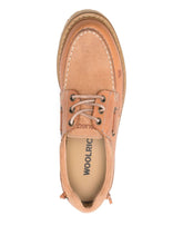 Woolrich Flat Leather Moccasin Boat Shoes Camel camel