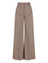Valentino High-Rise Wool Trousers Light Brown