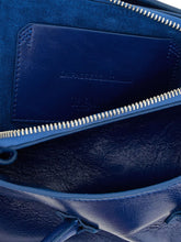 The Attico La Passeggiata Mini Embossed Suede Tote Bag Blue