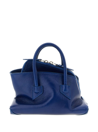 The Attico La Passeggiata Mini Embossed Suede Tote Bag Blue