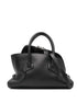 The Attico La Passeggiata Mini Leather Shopper Bag Black