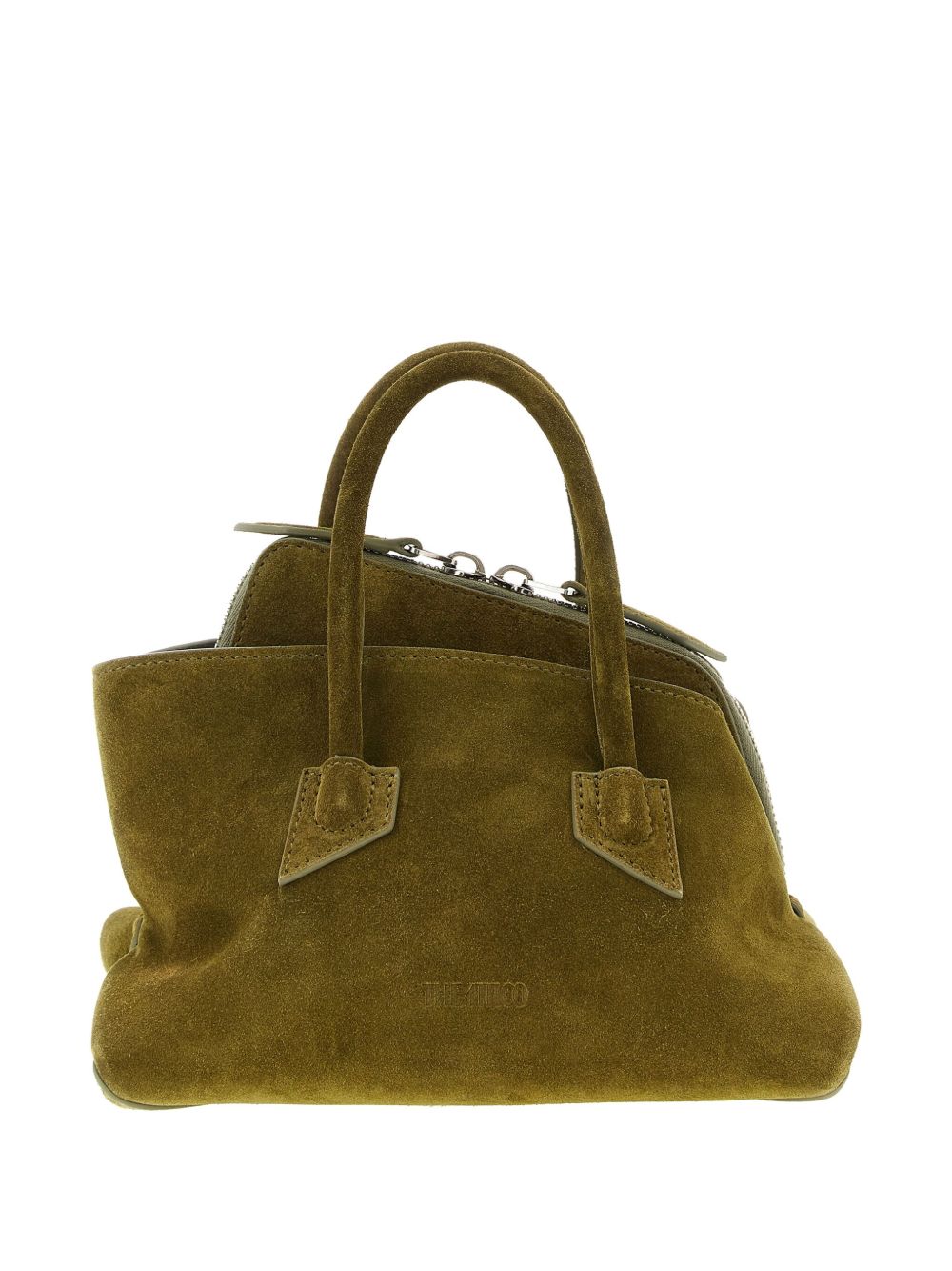 The Attico La Passeggiata Mini Khaki Calf Leather Tote Bag khaki