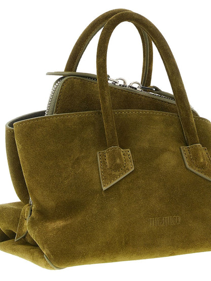The Attico La Passeggiata Mini Khaki Calf Leather Tote Bag khaki