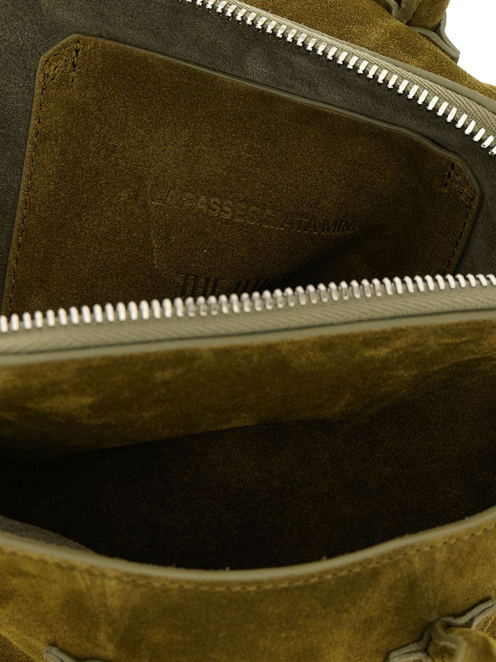 The Attico La Passeggiata Mini Khaki Calf Leather Tote Bag khaki