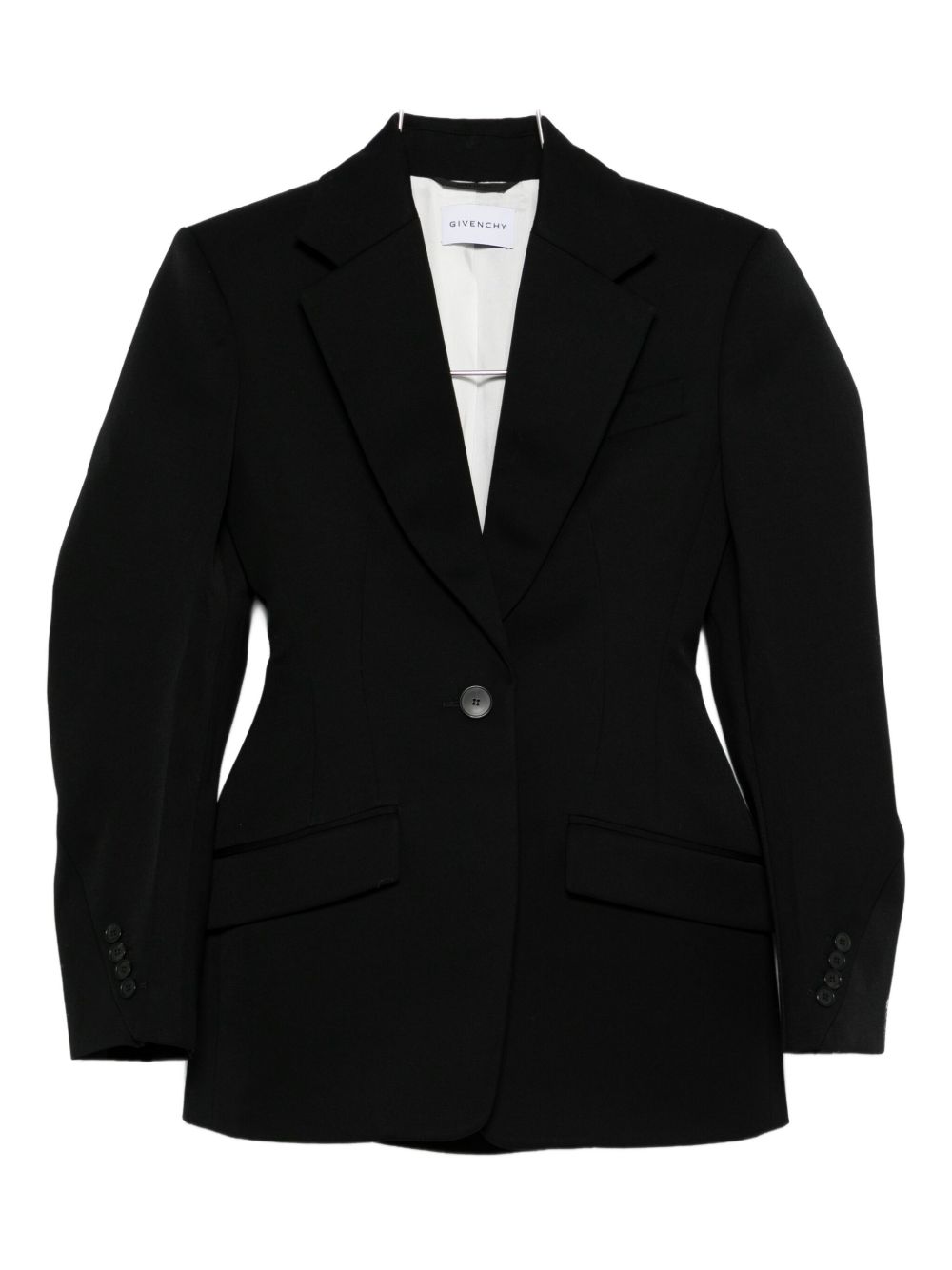 Givenchy Single-Breasted Wool Jacket Black Black