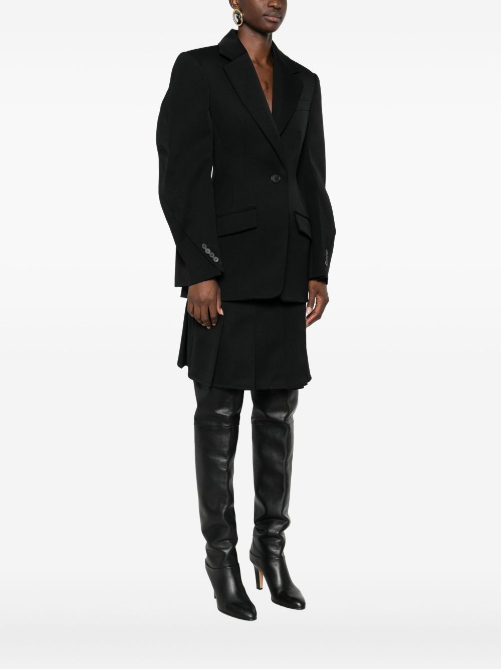 Givenchy Single-Breasted Wool Jacket Black Black