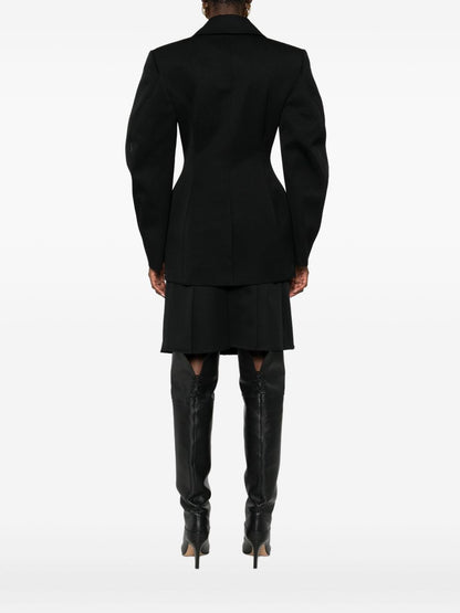 Givenchy Single-Breasted Wool Jacket Black Black