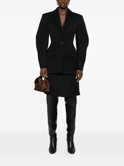 Givenchy Single-Breasted Wool Jacket Black Black