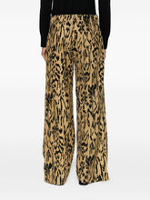 Forte Forte Animal-Print Straight-Leg Trousers Brown