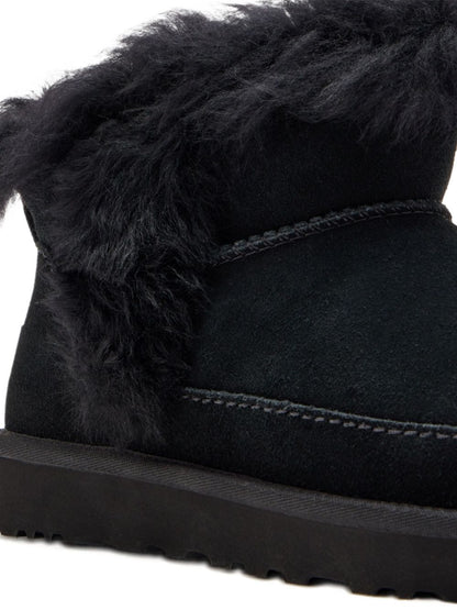 Ugg Australia Classic Ultra Mini Black Suede Chalet Boots Black