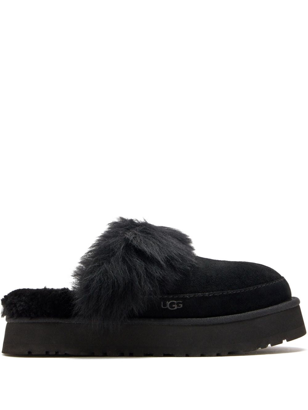 Ugg Australia Disquette Chalet Suede Platform Slippers Black Black