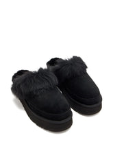 Ugg Australia Disquette Chalet Suede Platform Slippers Black Black