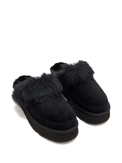 Ugg Australia Disquette Chalet Suede Platform Slippers Black Black