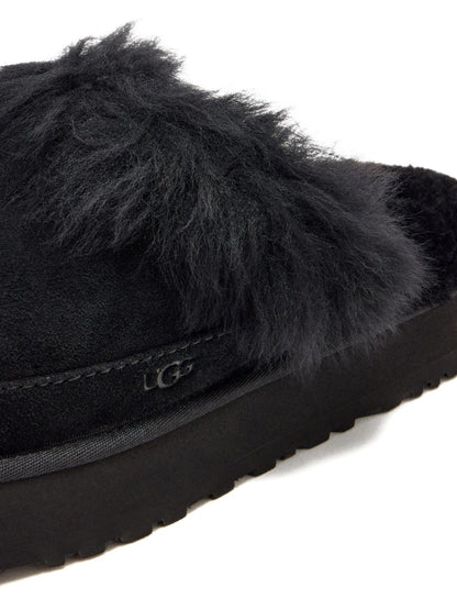 Ugg Australia Disquette Chalet Suede Platform Slippers Black Black