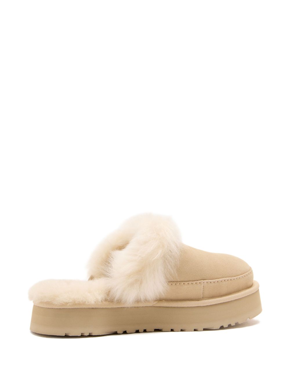 Ugg Australia Platform Slip-On Slippers with Logo Beige
