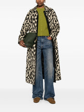 Forte Forte Double-Breasted Animal Print Wool-Blend Coat Brown